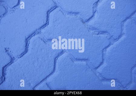 Trottoir bleu décoré Banque D'Images