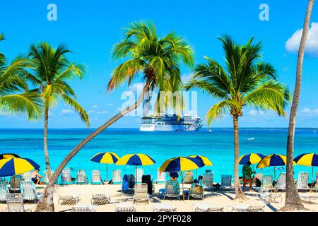 Catalina Island ou Isla Catalina est une île tropicale située à 1,5 miles du continent, à l'angle sud-est de la République dominicaine, près de la Banque D'Images