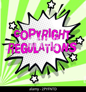 Texte illustrant les réglementations sur les droits d'auteur inspiration. Concept désigne un corps de loi qui régit les œuvres originales de la paternité Banque D'Images
