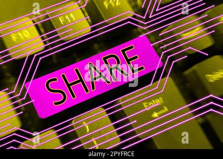 Partage de texte d'écriture manuscrite. Approche d'entreprise partie ou partie plus grande quantité qui est divisée entre le nombre de personnes Banque D'Images