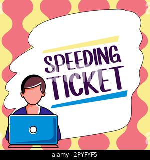 Écriture affichage de texte speed Ticket. Photo conceptuelle test psychologique pour la vitesse maximale d'exécution d'une tâche Banque D'Images