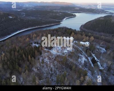 Vue aérienne du Sanatorium Koenigsberg sur le Steinberg à Goslar, Allemagne Banque D'Images