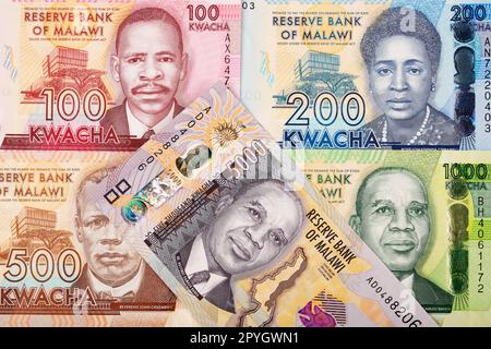 Monnaie malawienne - nouvelle série de billets de banque Banque D'Images