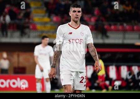 Monza, Italie - 03/05/2023, Gianluca Mancini (EN TANT que Roma) pendant le championnat italien Serie Un match de football entre AC Monza et EN TANT que Roma sur 3 mai 2023 au stade U-Power de Monza, Italie - photo Luca Rossini / E-Mage Banque D'Images