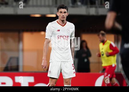 Monza, Italie - 03/05/2023, Roger Ibanez (EN tant que Roma) pendant le championnat italien Serie Un match de football entre AC Monza et EN TANT que Roma sur 3 mai 2023 au stade U-Power de Monza, Italie - photo Luca Rossini / E-Mage Banque D'Images