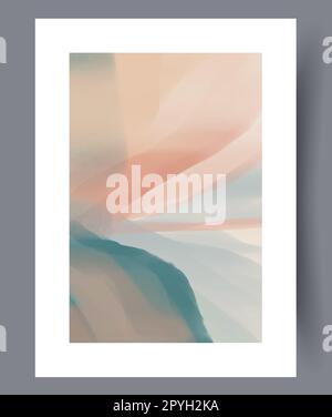 Imprimé mural abstrait minimalisme illustré chaos. Œuvres d'art murales pour le design intérieur. Décor contemporain avec chaos. Imprimable minimale Banque D'Images