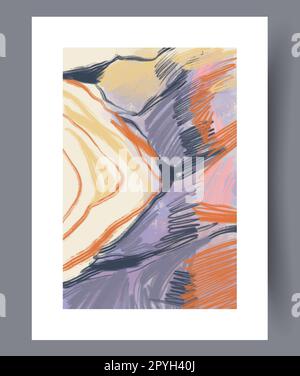 Abstrait imagination nordic conscience Wall art imprimé. Décor contemporain avec une prise de conscience. Œuvres d'art murales pour le design intérieur. M imprimable Banque D'Images