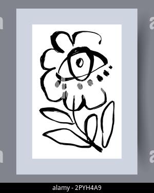 Imprimé mural ésotérique fleurs STILL Life Banque D'Images