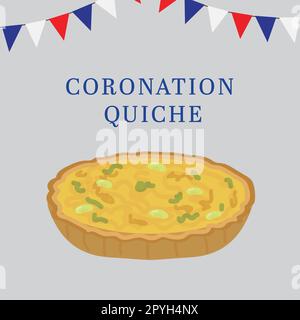 Illustration vectorielle de couronnement Quiche Illustration de Vecteur