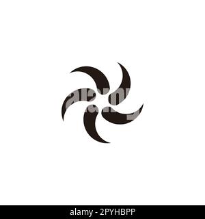 Polygone, splashes, rotation symbole géométrique simple logo vecteur Illustration de Vecteur