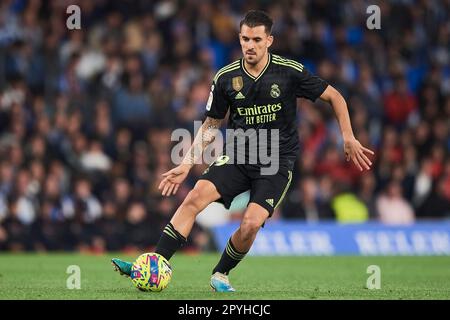 Dani Ceballos du Real Madrid CF en action pendant le match de la Liga Santander entre Real Sociedad et Real Madrid CF au stade Reale Arena de 2 mai, Banque D'Images