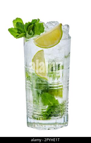 Grand verre de limonade de fruits mojito froide Banque D'Images