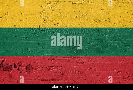 Drapeau de pays peint sur le mur Banque D'Images