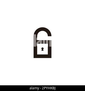 Cadenas numéro 6, symbole géométrique simple logo vector Illustration de Vecteur