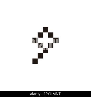 Lettre 9 plus, carrés symbole géométrique simple logo vecteur Illustration de Vecteur