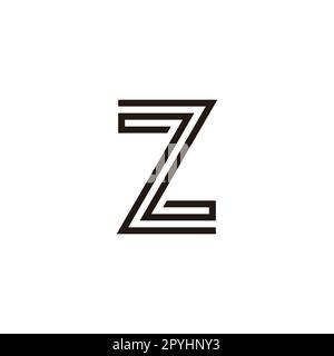 La lettre Z double le symbole géométrique simple logo vecteur Illustration de Vecteur