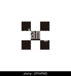 Lettre X plus, carrés symbole géométrique simple logo vecteur Illustration de Vecteur