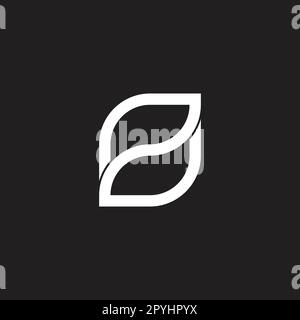 Numéro 2 feuille, contour géométrique symbole simple logo vecteur Illustration de Vecteur