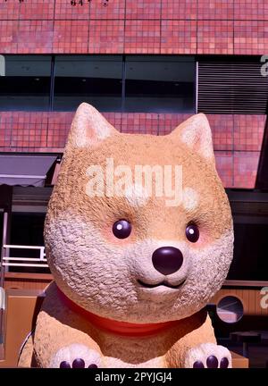 Grand modèle de chien Shiba dans Pets Park, Shatin, Hong Kong Banque D'Images