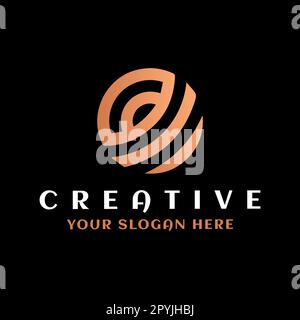 Modèle de logo lettre O. Forme géométrique initiale du logo de lettre O. o icône de logo de lettre Illustration de Vecteur