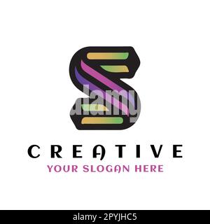 Résumé lettre initiale S logo. Elément de modèle de logo Flat Vector. Lettre S du logo. icône de logo lettre s. Illustration de Vecteur