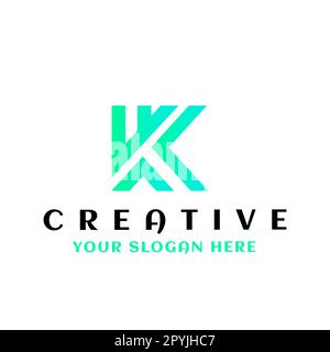 Modèle de logo lettre K. Logo lettre K initiale. icône de logo k letter Illustration de Vecteur