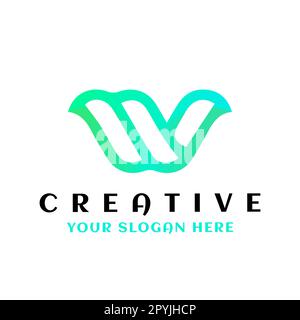 Modèle de logo lettre W. Logo lettre W initiale. w icône de logo de lettre Illustration de Vecteur