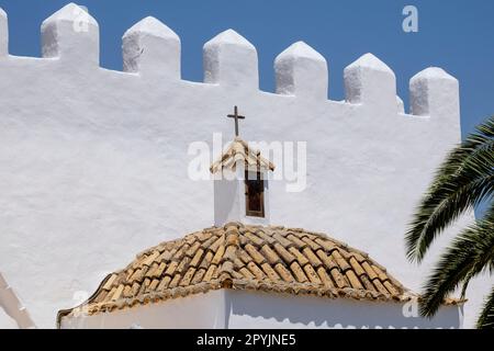 Eglise de Sant Jordi, originaria del siglo XV, Sant Jordi de Ses Salines, Ibiza, Baléares, Espagne Banque D'Images