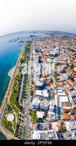 Vue aérienne de la promenade Molos. Limassol, Chypre Banque D'Images