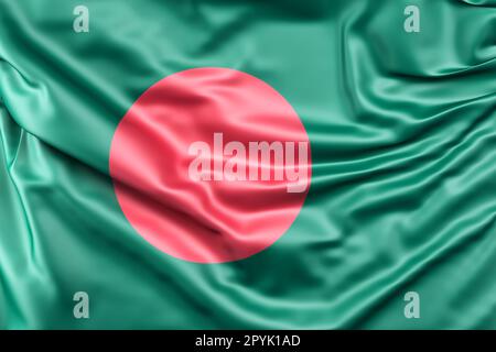 Drapeau du Bangladesh à volant. 3D rendu Banque D'Images