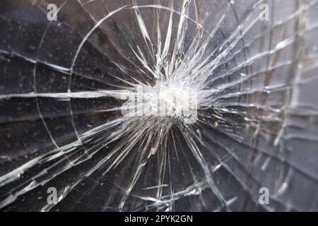 Verre fissuré et cassé Banque D'Images