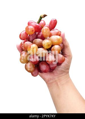 Fruit de raisin isolé sur fond blanc Banque D'Images