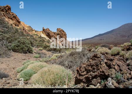 Formations rocheuses fantastiques dans le parc national El Teide à Tenerife, Espagne Banque D'Images