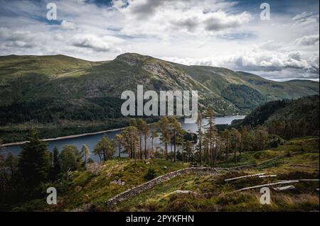 Thirlmere et Helvellyn Banque D'Images