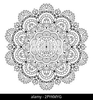 Décoration Mandala Vector Design, Yoga, tatouage, Oriental Illustration de Vecteur