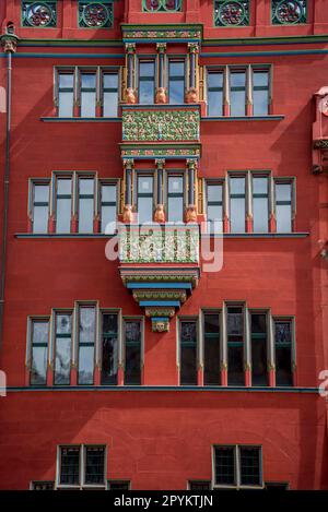 Hôtel de ville ou le Rathaus à la Basel à la place du marché dans la vieille ville, Suisse Banque D'Images