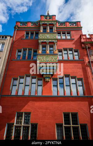 Hôtel de ville ou le Rathaus à la Basel à la place du marché dans la vieille ville, Suisse Banque D'Images