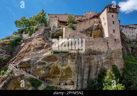 Le Monastère du Grand Meteoron, le plus grand monastère de Meteora. Grèce, patrimoine de l'unesco. concept de voyage Banque D'Images