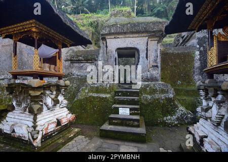 Pagodes et autels, temple de printemps Pura Gunung Kawi, Bali, Indonésie Banque D'Images