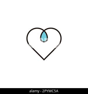Coeur, eau, lignes symbole géométrique simple logo vecteur Illustration de Vecteur Coeur, eau, lignes symbole géométrique simple logo vecteur Illustration de Vecteur