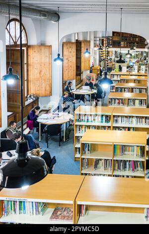 Biblioteca de Cultura Artesana,Centre Culturel la Misericòrdia ,Palma de Mallorca, Majorque, îles Baléares, Espagne Banque D'Images