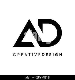 Création monogramme lettre AD logo design vecteur. Concept moderne initial AD Infinity Illustration de Vecteur