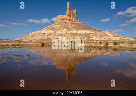 Castillo de Montuenga de Soria, Castillo de los Padilla, Montuenga de Soria, Comarca de Arcos de Jalón, Soria, comunidad autónoma de Castilla y Leó Banque D'Images