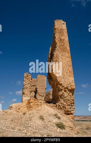 Castillo de Montuenga de Soria, Castillo de los Padilla, Montuenga de Soria, Comarca de Arcos de Jalón, Soria, comunidad autónoma de Castilla y Leó Banque D'Images