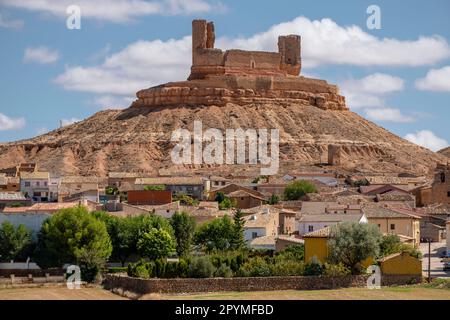 Castillo de Montuenga de Soria, Castillo de los Padilla, Montuenga de Soria, Comarca de Arcos de Jalón, Soria, comunidad autónoma de Castilla y Leó Banque D'Images