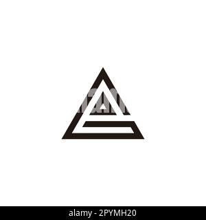 Lettre o en G triangle géométrique symbole simple logo vecteur Illustration de Vecteur