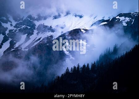 Paysage des montagnes Hochschwab dans les Alpes Limestone du Nord de l'Autriche. Banque D'Images