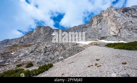 Paysage des montagnes Hochschwab dans les Alpes Limestone du Nord de l'Autriche. Banque D'Images