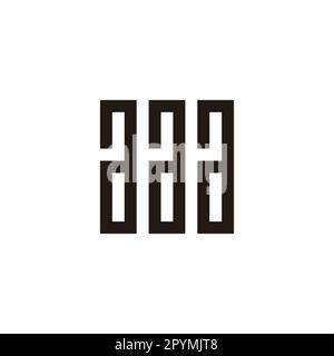 Lettre aaa, rectangles symbole géométrique simple logo vector Illustration de Vecteur