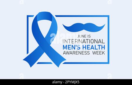 La semaine internationale de sensibilisation à la santé des hommes est célébrée chaque année dans le monde entier à la mi-juin. Modèle de vecteur de la semaine de la santé pour hommes pour banne Illustration de Vecteur